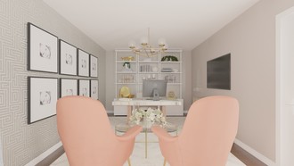 Glam Office by Havenly Interior Designer Cristina