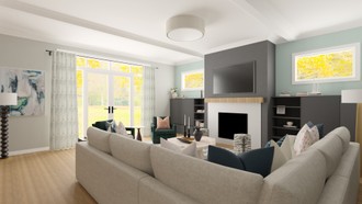 Modern, Eclectic, Glam Living Room by Havenly Interior Designer Sarah