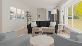Coastal, Scandinavian Living Room by Havenly Interior Designer Elisa