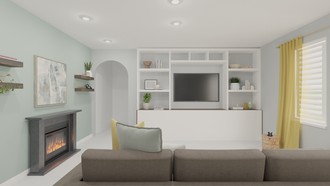 Modern, Bohemian, Midcentury Modern Living Room by Havenly Interior Designer Briana