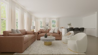 Modern, Glam, Transitional Living Room by Havenly Interior Designer Nicole