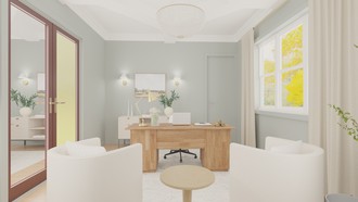 Classic, Transitional Office by Havenly Interior Designer Cami