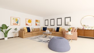 Bohemian, Midcentury Modern, Scandinavian Living Room by Havenly Interior Designer Nicole