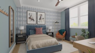 Contemporary, Eclectic, Transitional, Vintage Bedroom by Havenly Interior Designer Robyn