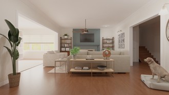 Contemporary, Modern, Bohemian, Transitional, Midcentury Modern Living Room by Havenly Interior Designer Mariana