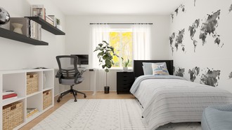 Classic, Glam, Midcentury Modern, Scandinavian Bedroom by Havenly Interior Designer Nicole