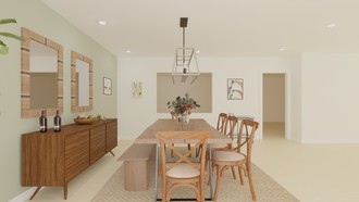 Farmhouse, Midcentury Modern Dining Room by Havenly Interior Designer Brittany