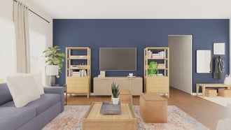 Bohemian, Midcentury Modern Living Room by Havenly Interior Designer Megan