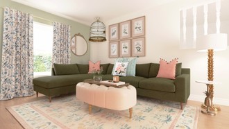 Eclectic, Vintage, Preppy Living Room by Havenly Interior Designer Hayley