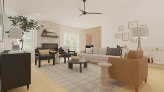 Transitional, Midcentury Modern, Minimal Living Room by Havenly Interior Designer Kait