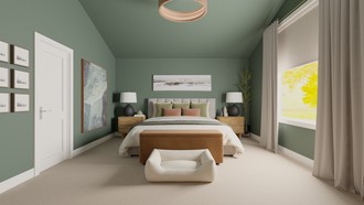 Transitional, Midcentury Modern Bedroom by Havenly Interior Designer Ivan
