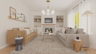 Transitional Living Room by Havenly Interior Designer Jimena