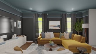 Transitional, Midcentury Modern Living Room by Havenly Interior Designer Sandra