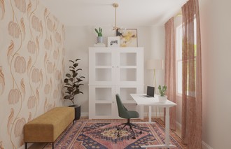 Eclectic, Bohemian, Global Office by Havenly Interior Designer Cristina