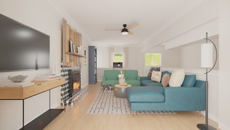 Bohemian, Transitional Living Room by Havenly Interior Designer Juliana