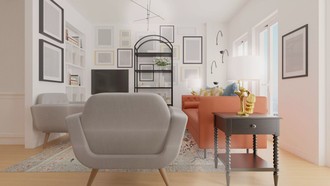 Eclectic, Midcentury Modern, Minimal Living Room by Havenly Interior Designer Victoria