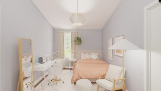Bohemian, Scandinavian Bedroom by Havenly Interior Designer Júlia