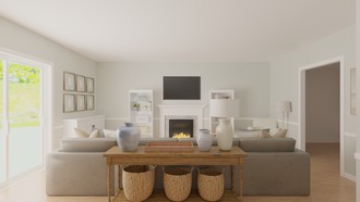Classic, Coastal, Transitional Living Room by Havenly Interior Designer Cristina