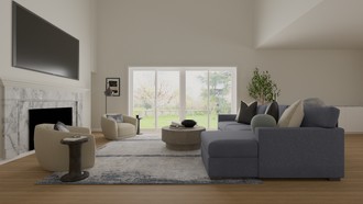 Contemporary, Transitional, Minimal Living Room by Havenly Interior Designer Julieta
