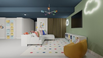 Contemporary, Modern, Eclectic Playroom by Havenly Interior Designer Dinah