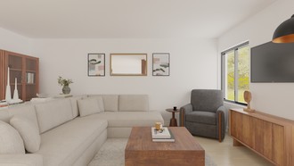 Modern, Rustic, Midcentury Modern Living Room by Havenly Interior Designer Daniela