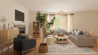 Contemporary, Classic, Transitional Living Room by Havenly Interior Designer Malena