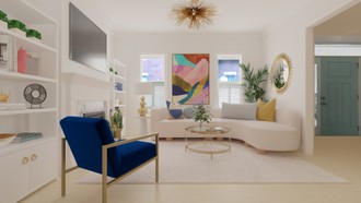 Contemporary, Modern, Eclectic, Glam Living Room by Havenly Interior Designer Jennifer