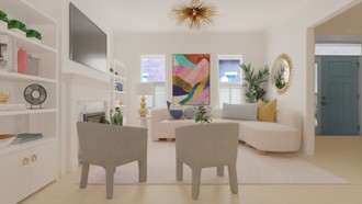 Contemporary, Modern, Eclectic, Glam Living Room by Havenly Interior Designer Jennifer