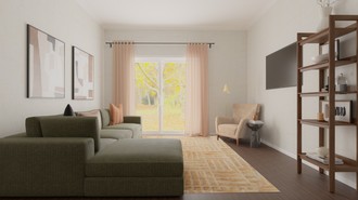 Transitional Living Room by Havenly Interior Designer Karina