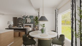 Modern, Transitional Dining Room by Havenly Interior Designer Christopher