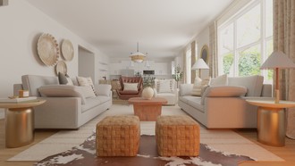 Bohemian, Coastal, Transitional Living Room by Havenly Interior Designer Julieta