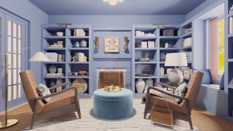 Transitional, Library Reading Room by Havenly Interior Designer Ivan
