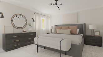 Transitional, Midcentury Modern Bedroom by Havenly Interior Designer Karina