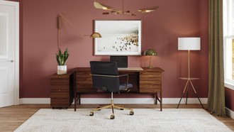 Midcentury Modern Office by Havenly Interior Designer Maura