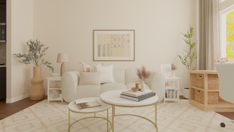 Glam, Preppy Living Room by Havenly Interior Designer Haley