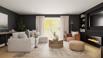 Transitional Living Room by Havenly Interior Designer Ivanna