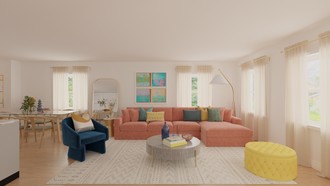 Modern, Eclectic Living Room by Havenly Interior Designer Rocio