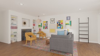 Eclectic, Vintage, Global Living Room by Havenly Interior Designer Brittany