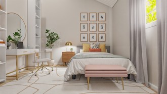 Midcentury Modern, Preppy Bedroom by Havenly Interior Designer Ivanna