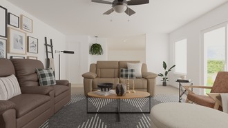 Modern, Industrial, Rustic, Transitional Living Room by Havenly Interior Designer Begona
