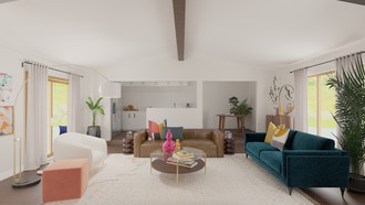 Modern, Eclectic, Midcentury Modern Living Room by Havenly Interior Designer Rocio