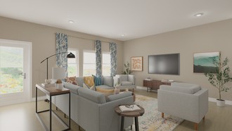 Modern, Midcentury Modern, Scandinavian Living Room by Havenly Interior Designer Adelaida