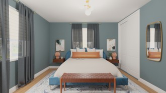 Transitional, Midcentury Modern Bedroom by Havenly Interior Designer Hilary