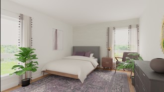 Glam, Midcentury Modern, Preppy Bedroom by Havenly Interior Designer Allison
