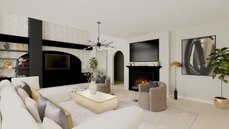 Contemporary, Glam Living Room by Havenly Interior Designer Gabriela