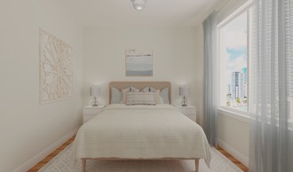 Coastal, Scandinavian Bedroom by Havenly Interior Designer Rocio