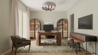 Classic, Industrial Office by Havenly Interior Designer Marisa