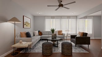 Transitional, Midcentury Modern Living Room by Havenly Interior Designer Katherin