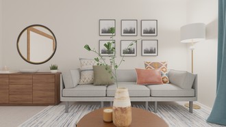 Bohemian, Midcentury Modern Living Room by Havenly Interior Designer Sofia