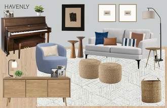 Modern, Bohemian, Transitional Living Room by Havenly Interior Designer Phoebe